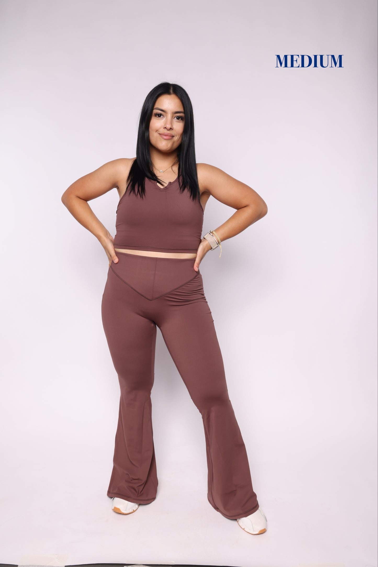 BROWN FLARE PANTS