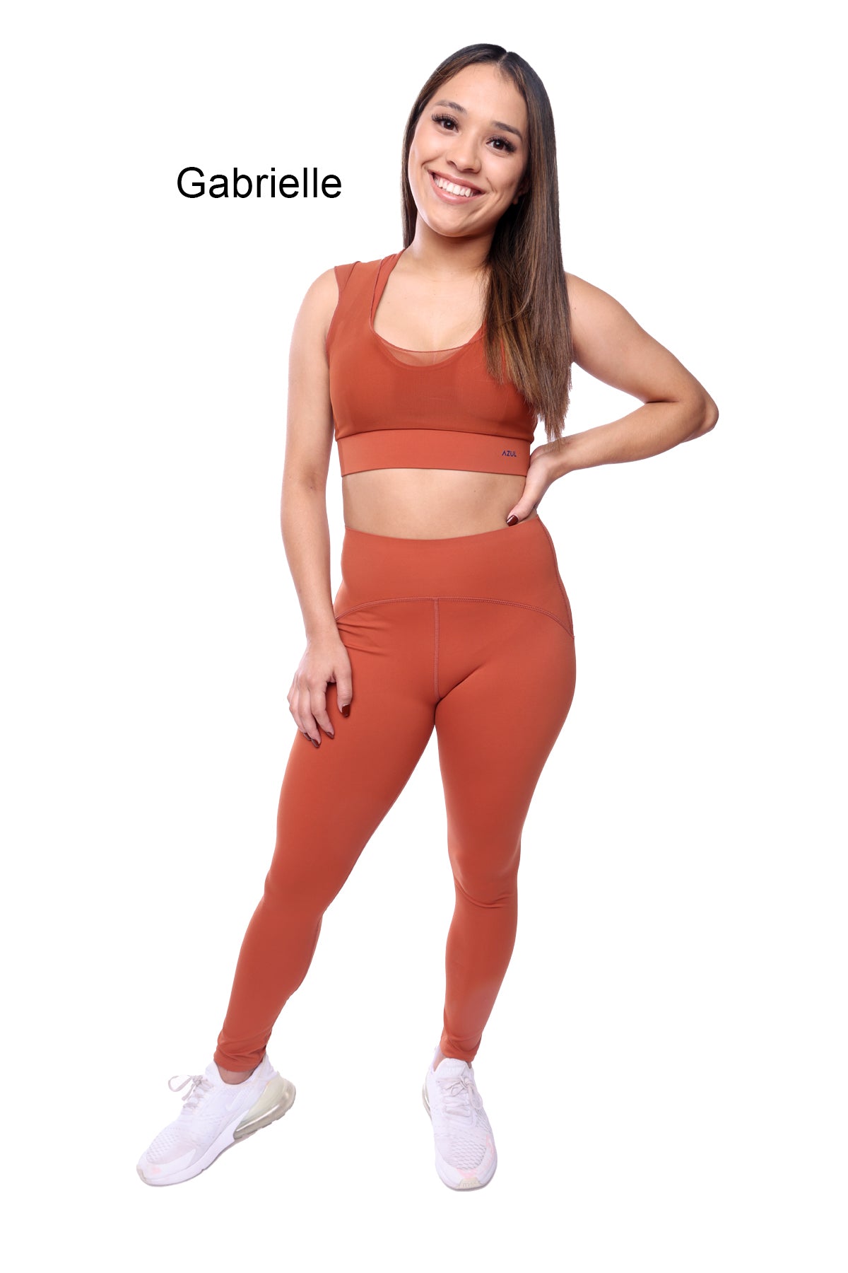 Rust Orange Mesh Top