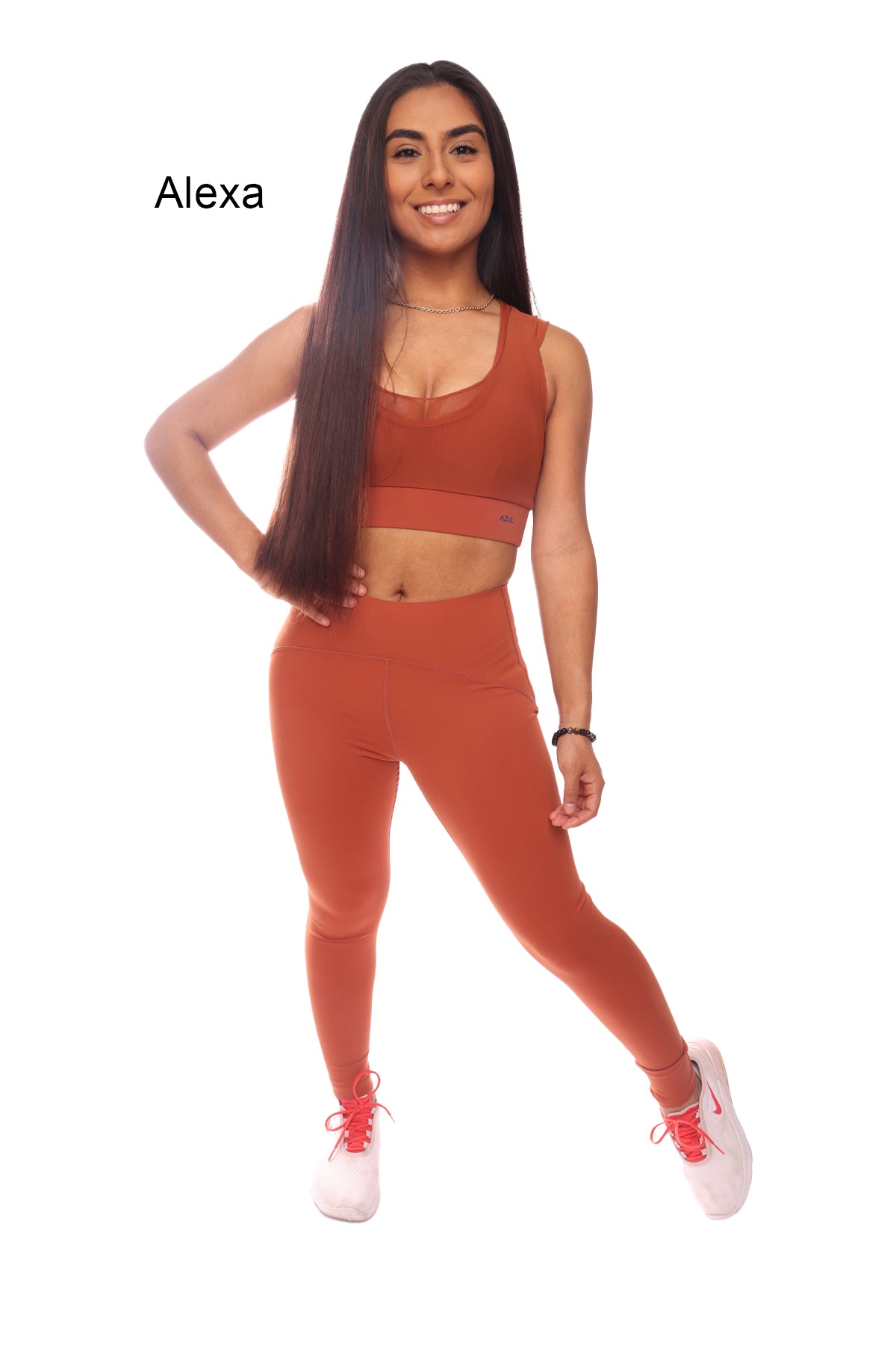 Rust Orange Mesh Top