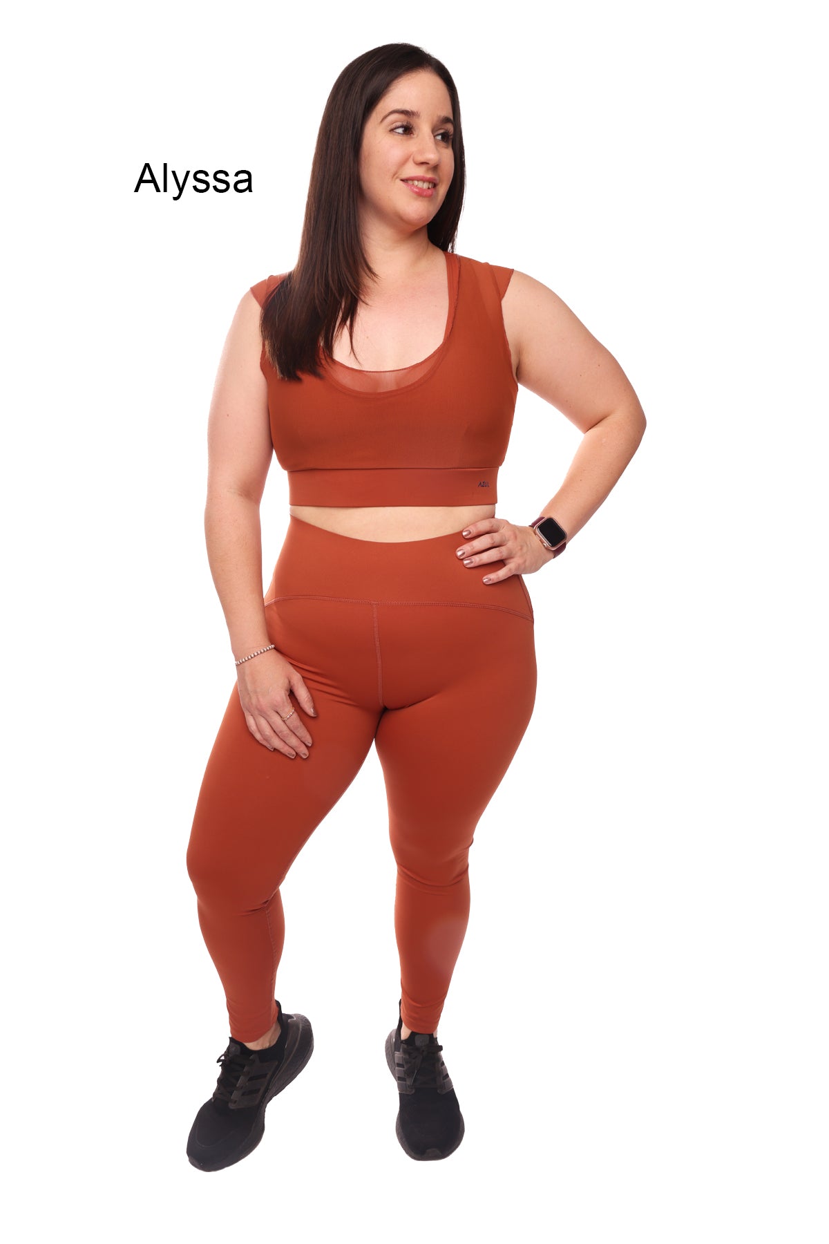 Rust Orange Mesh Top