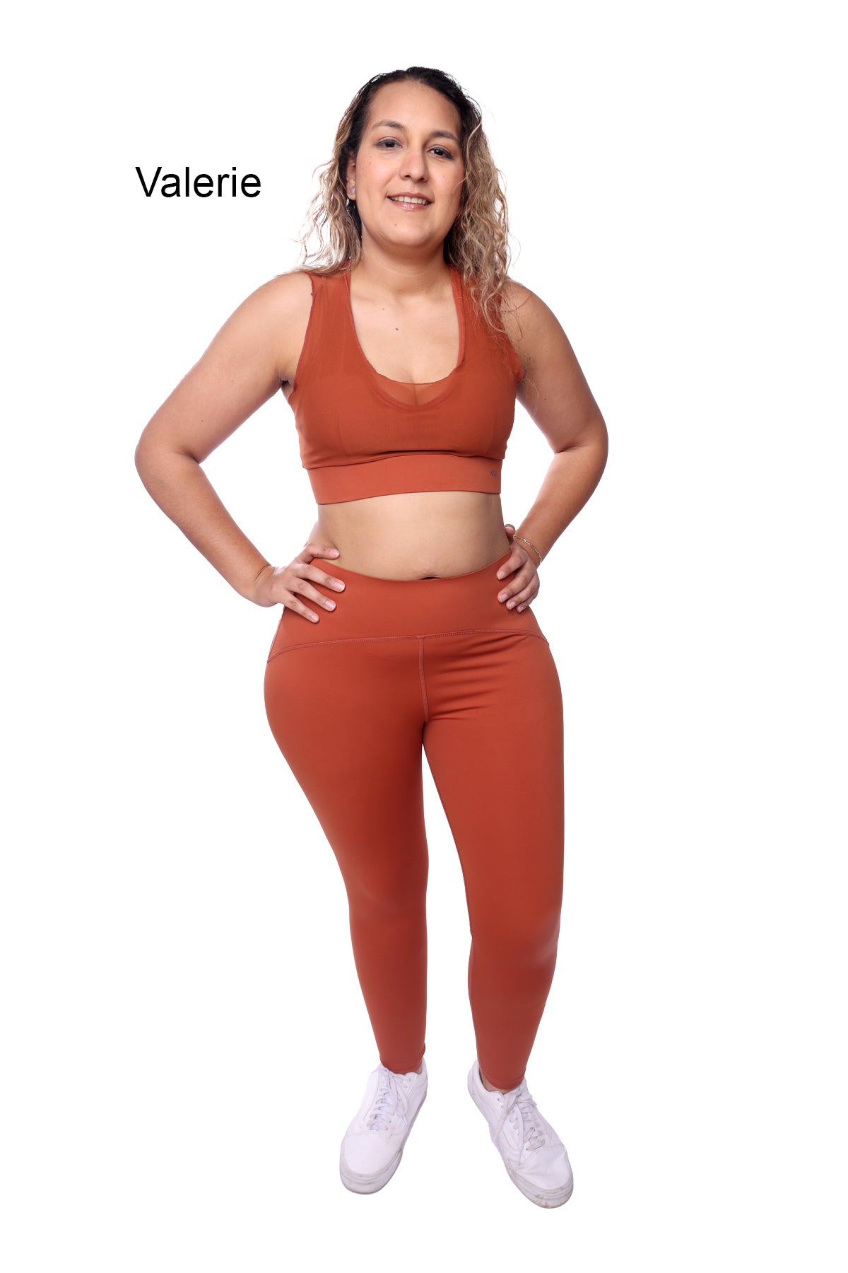 Rust Orange Mesh Top
